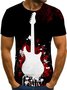 3D Guitar Print Men's Shirts & Tops