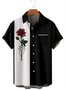 Men's Casual Valentine's Day Printed Shirt With Pockets