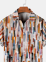 Men's Art Painting Stripes Casual Breathable Short-sleeved Hawaiian Shirt