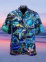 Men's Casual Ocean Creatures Turtle Print Hawaiian Shirt