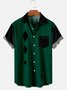 Men's Simple Contrast Color Geometric Casual Striped Shirt