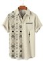 Men's Bohemian Ethnic Geometric Pattern Hawaiian Shirt With Pockets
