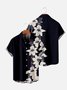 Leisure resort style floral print short-sleeved shirt