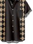 Men's Casual Geometric Printed Short Sleeve Bowling Shirts