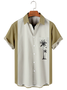 Men's Vintage Coconut Tree Hawaiian Shirts Casual Loose Short Sleeve Shirts
