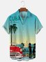 Beach Car Palm Tree Vintage Travel Trailers Hawaiian Shirt
