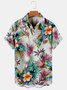 Men's Tropical Plant Floral Print Vintage Short Sleeve Hawaiian Shirt