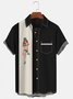 Men's Vintage Pinupgirl Bowling Design Short Sleeve Shirts