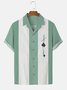 Men's 50's Quick Dry Camp Shirt Geometric Print Bowling Outer Shirt