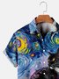 Dreamy Starry Stars Abstract Oil Painting Art Print Fashion Men's Shirt