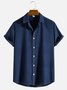 Men's Wrinkle Free Seersucker Basic Solid Color Regular Collar Short Sleeve Shirt