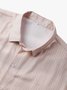 Men's Seersucker Wrinkle Free Casual Striped Shirts Plus Size Cotton Blend Tops