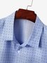 Men's Seersucker Wrinkle-Free Allover Print Pocket Short Sleeve Shirt