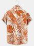 Tropical Plant Graphic Men's Casual Hawaiian Short Sleeve Shirt