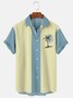 Men's Vintage 50's Bowling Shirts Palm Tree Plus Size Camp Shirts