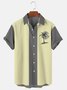 Men's Vintage 50's Bowling Shirts Palm Tree Plus Size Camp Shirts