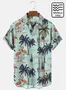 Men Women Vintage Hawaiian Shirt Palm Tree Men's Comfortable Plus Size Seersucker Top