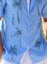 Men's Natural Fiber Floral Printed Short Sleeve Shirt