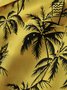 Men's Summer Seaside Beach Hawaiian Shirts Palm Tree Wrinkle Free Seersucker Tops