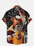 Men's Vintage Casual Musical Instrument Stitching Hawaiian shirt