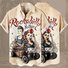 Men's Vintage Casual Shirts Wrinkle Free Rockabilly Classic Car Plus Size Tops