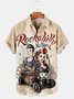 Men's Vintage Casual Shirts Wrinkle Free Rockabilly Classic Car Plus Size Tops
