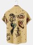 Men's Holiday Ocean Creatures Casual Tiki Pin up Shirts Luau Party Outfits
