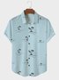 Men's Casual Holiday Coconut Print Short Sleeve Hawaiian Shirt