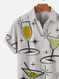 Daily Wine Cup Casual Men's Short Sleeve Hawaiian Shirt