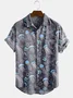 Men's Casual Jellyfish Print Short Sleeve Hawaiian Shirt