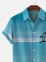 Men's Coconut Tree Print Casual Short Sleeve Hawaiian Shirt