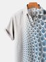 Men's Vintage Gradient Geometric Print Short Sleeve Hawaiian Shirt