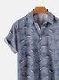 Men's Starry Whale Shark Printed Short Sleeve Hawaiian Shirt