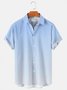 Men's Holiday Casual Shirt Gradient Fun Wrinkle Free Plus Size Solid Color Tops