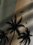 Men's Vintage Bowling Shirts Hawaiian Gradient Palm Tree Wrinkle Free Short Sleeve Shirt