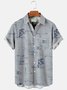Gray Abstract Vintage Series Printed Cotton-Blend Shirts & Tops