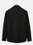 Men's Casual Contrast Print Long Sleeve Bowling Shirt