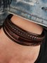 Men's Fashion Leather Cord Hand Woven Ethnic Bracelet