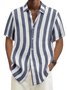 Basic Series Comfortable-Blend Striped Shirts & Tops