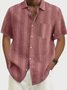 Cotton Linen Men's Hawaiian Holiday Short Sleeve Shirt