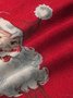 Men's Retro Casual Long Sleeve Shirts Santa Cartoon Plus Size Wrinkle Free Tops