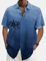 Men's Gradient Coconut Print Cotton Linen Short Sleeve Shirt