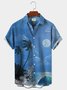 Men's Oil Painting Coconut Print Seekers Wrinkle-Free Short Sleeve Hawaiian Shirt
