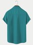 Men's Geometric Stripe Contrast Print Seersucker Wrinkle Free Short Sleeve Bowling Shirt