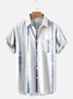 Men's Tie Dye Gradient Hawaiian Short Sleeve Seersucker Wrinkle Free Shirt