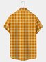 Men's Thanksgiving Casual Shirts Check Turkey Maple Leaf Wrinkle Free Plus Size Casual Tops