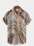 Men's Marble Gradient Hawaiian Short Sleeve Seersucker Wrinkle Free Shirt