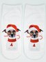 Royaura Christmas 3D Cat Pattern High Stretch Cotton Socks Festive Party Decorations