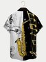 Royaura Mens Classic Music Jazz Shirts Saxophone Button Plus Size Shirts