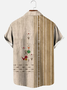 Royaura Men's Vintage Geometric Stripe Patchwork Bowling Shirts Tuckless Botton Up Shirts
